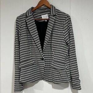 Maison D’amelie women blazer gingham Black and White Women's Blazer szXL